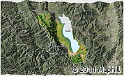 Satellite 3D Map of Dali, semi-desaturated