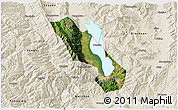 Satellite 3D Map of Dali, shaded relief outside