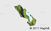 Satellite 3D Map of Dali, single color outside