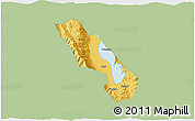 Savanna Style 3D Map of Dali, single color outside