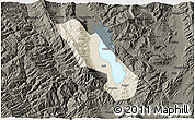 Shaded Relief 3D Map of Dali, darken