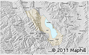 Shaded Relief 3D Map of Dali, desaturated