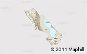 Shaded Relief 3D Map of Dali, single color outside