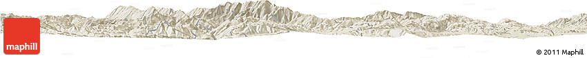 Shaded Relief Horizon Map of Dali