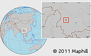 Gray Location Map of Dali
