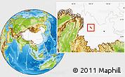 Physical Location Map of Dali, highlighted country