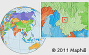 Political Location Map of Dali