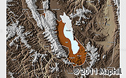 Physical Map of Dali, semi-desaturated