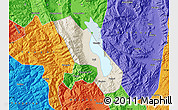 Shaded Relief Map of Dali, political outside