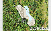 Shaded Relief Map of Dali, satellite outside