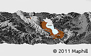 Physical Panoramic Map of Dali, desaturated