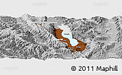 Physical Panoramic Map of Dali, lighten, desaturated