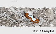 Physical Panoramic Map of Dali, lighten, semi-desaturated