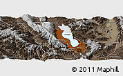 Physical Panoramic Map of Dali, semi-desaturated