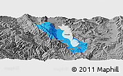 Political Panoramic Map of Dali, desaturated