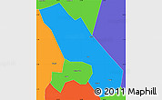 Political Simple Map of Dali