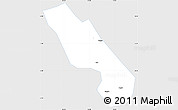 Silver Style Simple Map of Dali, single color outside