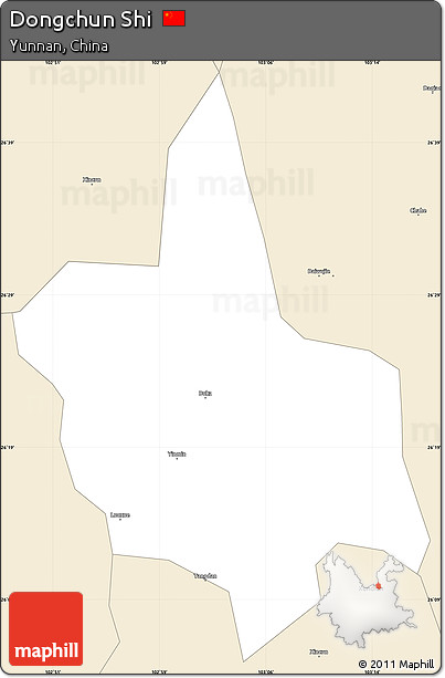 Classic Style Simple Map of Dongchun Shi