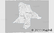 Gray 3D Map of Eshan, single color outside