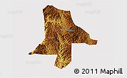 Physical 3D Map of Eshan, cropped outside