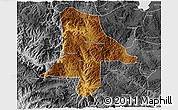 Physical 3D Map of Eshan, desaturated