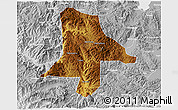 Physical 3D Map of Eshan, lighten, desaturated