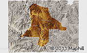 Physical 3D Map of Eshan, lighten, semi-desaturated