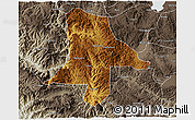Physical 3D Map of Eshan, semi-desaturated