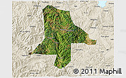 Satellite 3D Map of Eshan, shaded relief outside