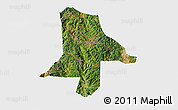Satellite 3D Map of Eshan, single color outside