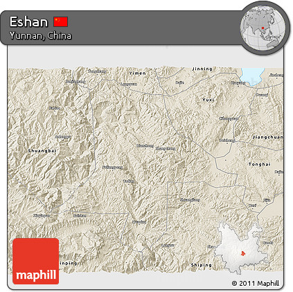 Shaded Relief 3D Map of Eshan