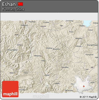 Shaded Relief 3D Map of Eshan