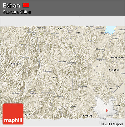 Shaded Relief 3D Map of Eshan