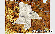 Shaded Relief 3D Map of Eshan, physical outside