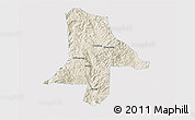 Shaded Relief 3D Map of Eshan, single color outside