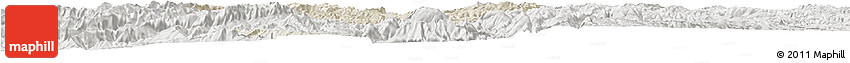 Shaded Relief Horizon Map of Eshan, lighten, semi-desaturated