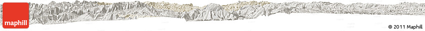 Shaded Relief Horizon Map of Eshan, semi-desaturated