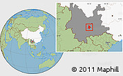 Savanna Style Location Map of Eshan, highlighted country, highlighted parent region