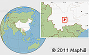Savanna Style Location Map of Eshan, highlighted country