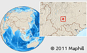 Shaded Relief Location Map of Eshan