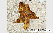 Physical Map of Eshan, shaded relief outside