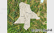 Shaded Relief Map of Eshan, satellite outside