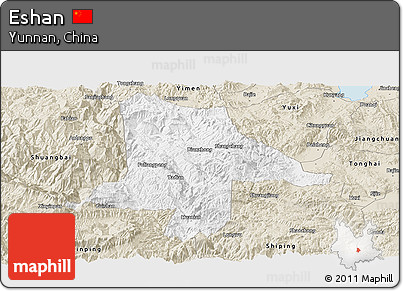 Classic Style Panoramic Map of Eshan