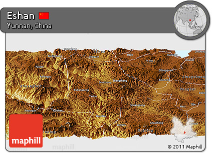 Physical Panoramic Map of Eshan