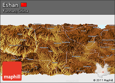 Physical Panoramic Map of Eshan