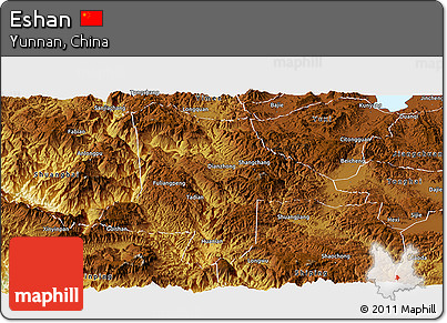 Physical Panoramic Map of Eshan