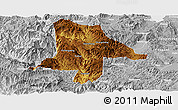 Physical Panoramic Map of Eshan, lighten, desaturated