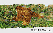 Physical Panoramic Map of Eshan, satellite outside