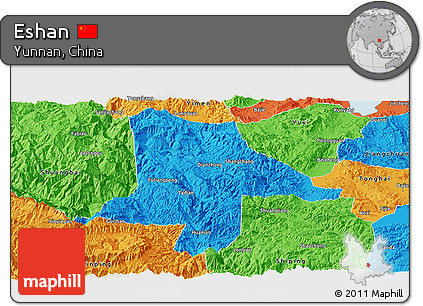 Political Panoramic Map of Eshan