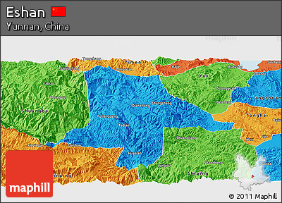 Political Panoramic Map of Eshan